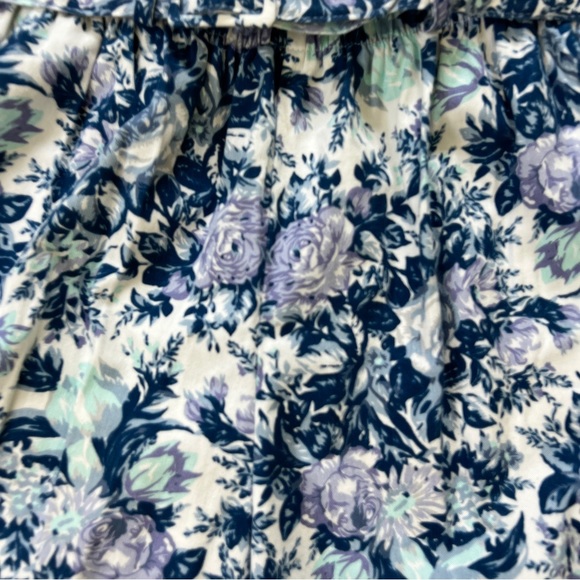 Vintage paper bag pants with high waist floral print, size large - Picture 8 of 16